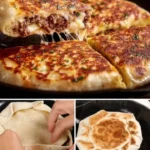 Burrito z mletého masa a tortilly na talíři