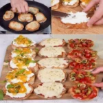 Chutná bruschetta s čerstvými ingrediencemi na talíři