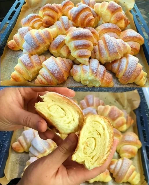 Croissanty se vanilkovou omáčkou pro chutný dezert