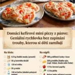 Domácí kefírové mini pizzy z pánve s různými náplněmi