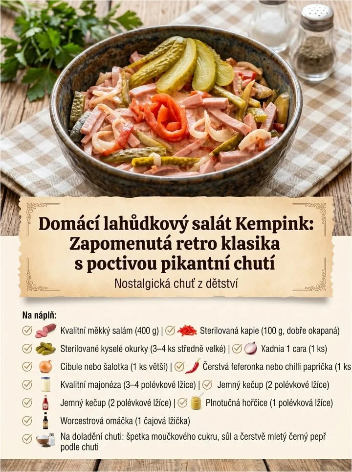 Domácí lahůdkový salát Kempink s čerstvou zeleninou a bylinkami