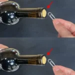 Otevírání červeného vína bez vývrtky pomocí klipu