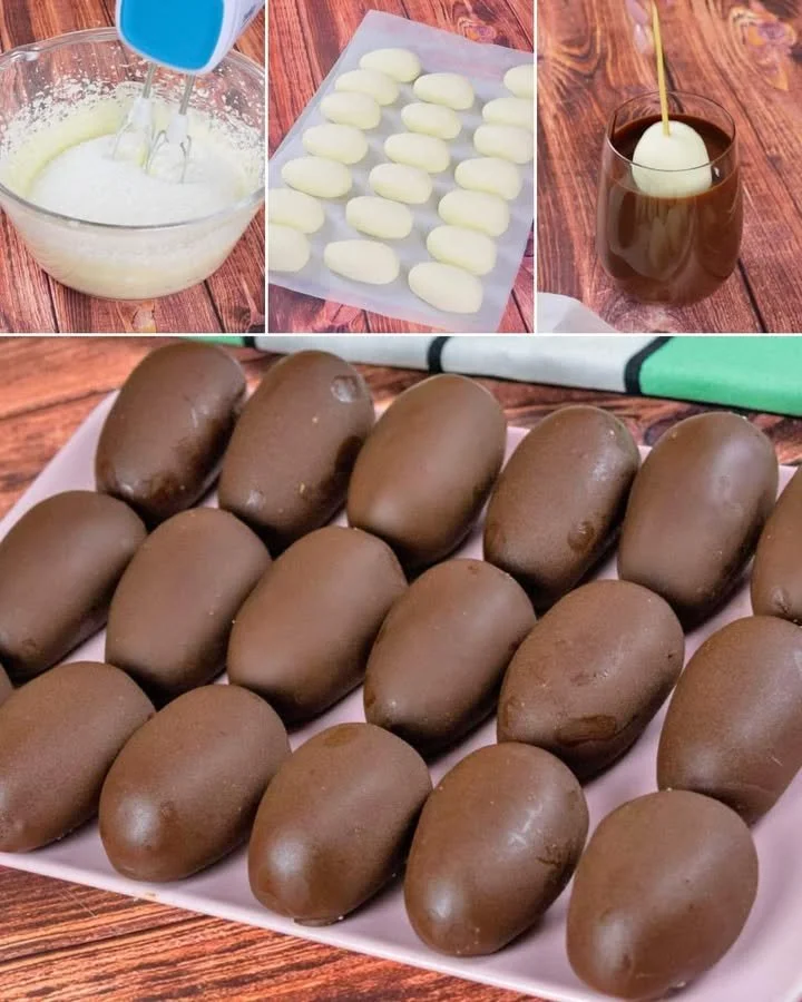 Kokosové čokoládové kuličky připravené podle receptu