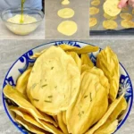 Křupavé cizrnové chipsy na talíři, zdravá alternativa ke klasickým chipsům