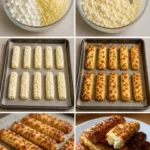 Křupavé tvarohové tyčinky připravené ze dvou ingrediencí