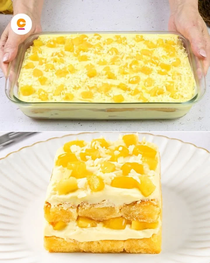 Krémový a nadýchaný mango dezert bez pečení s čerstvým mangem