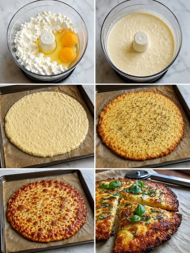 Tvarohová pizza s vysokým obsahem bílkovin a pouze 2 ingrediencemi