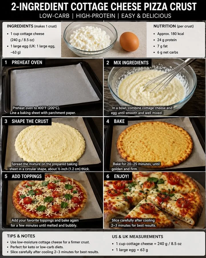 Pizza z tvarohové krusty se 2 jednoduchými ingrediencemi