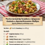 Poctivé farmářské brambory se šťavnatou slaninou a karamelizovanou cibulkou