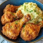 Křupavé a chutné poulet frit na talíři