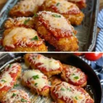 Křupavé kuřecí řízky Poulet milanais na talíři s bylinkami