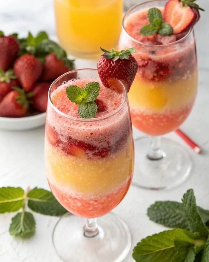 Nealkoholický Mimosa recepty na osvěžující nápoj bez alkoholu.