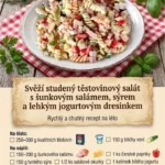 Svěží těstovinový salát s čerstvou zeleninou a bylinkami